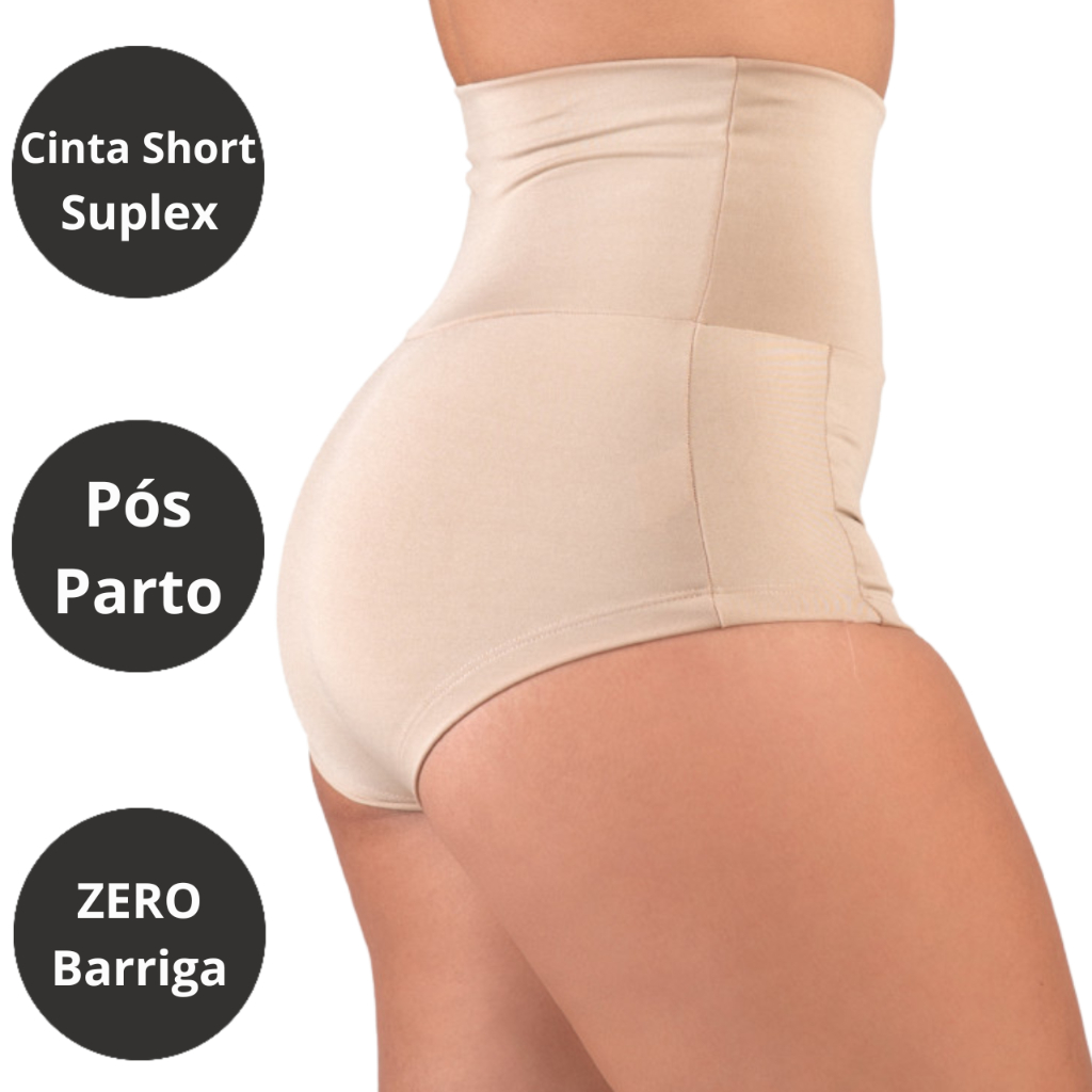 Cinta Short Suplex Modeladora Pós Parto Alta Pressão