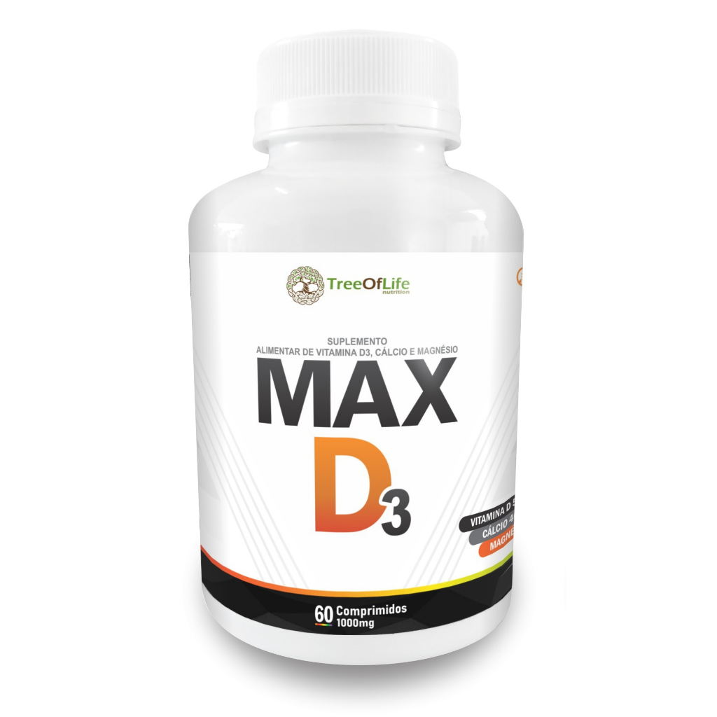 Super Max D3 Vitamina D 3 com Calcio e Magnesio 60 Comprimidos 1000mg