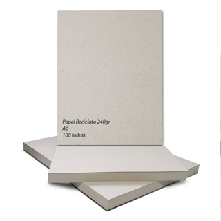 Papel Reciclato 240g A6 100 Folhas em Oferta na Shopee