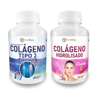 Colágeno Hidrolisado com Vitamina C 120 Cápsulas + Colágeno Tipo 2 II 120 Cápsulas em Oferta na Shopee