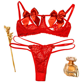 Conjunto Calcinha e Sutiã Renda Sensual Lingerie Sexy