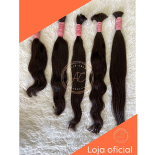 50 gramas cabelo humano natural liso ondulado mega hair - Tamanho 35 , 45 , 55 , 65 , 70cm