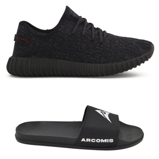 Kit Tênis Masculino Super boost + Chinelo slide calce fácil