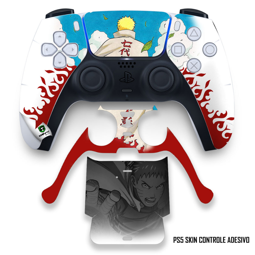 Adesivo de proteção controle videogame tema Naruto