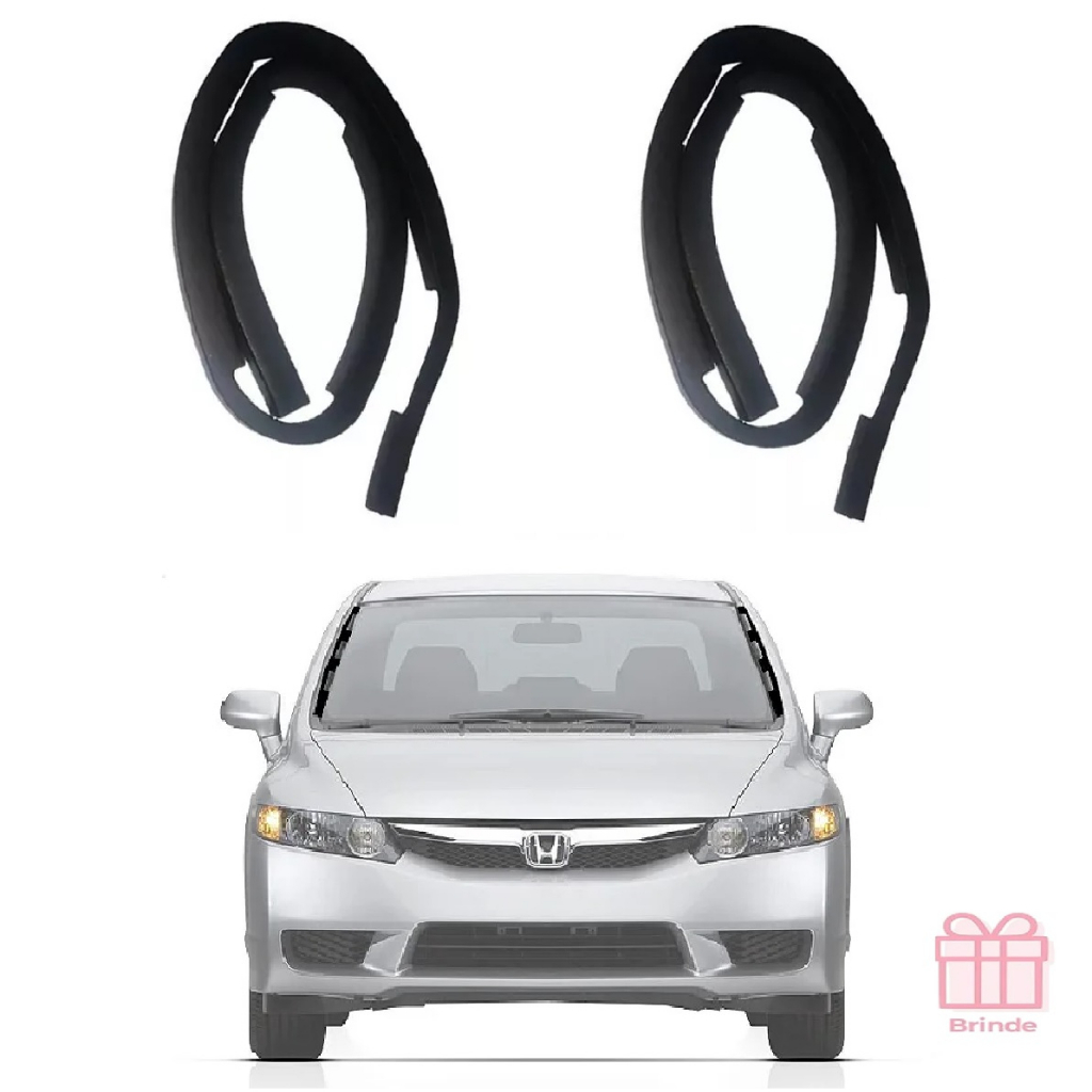Par Borracha Acabamento Lateral New Civic 2007 a 2011 Com Recortes em Oferta na Shopee