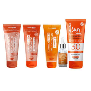 Kit Anti-Idade Com Vitamina C e Protetor Solar FPS 30 Dermachem