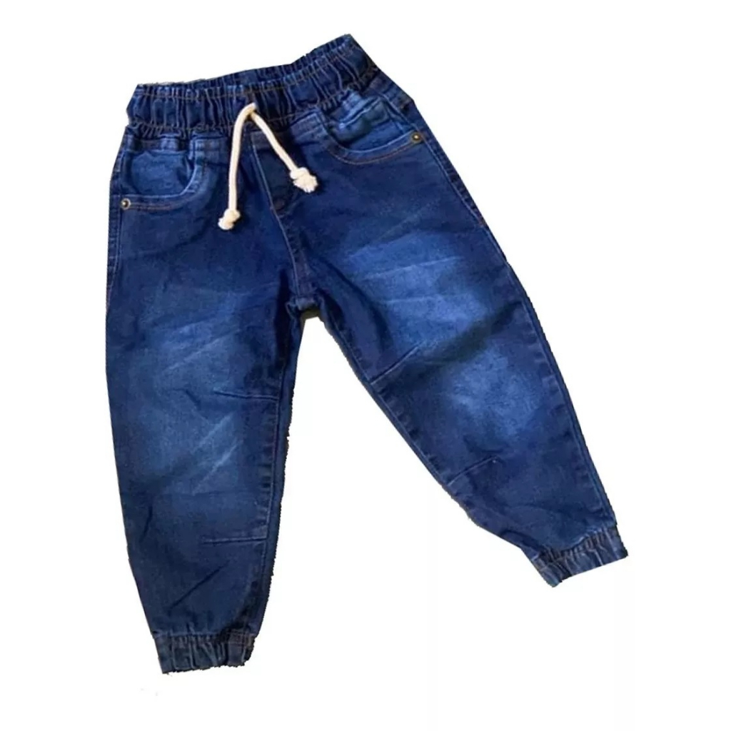 Calça Jogger Jeans Infantil Menino Masculina 1 ao 3 Anos Envio Imediato