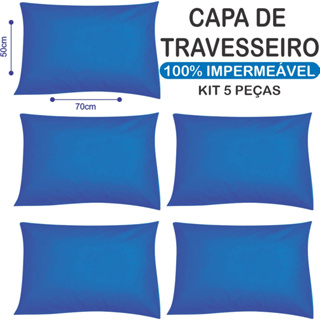 5 Capas Protetora Travesseiro Impermeável 50x70cm Com Zíper em Oferta na Shopee