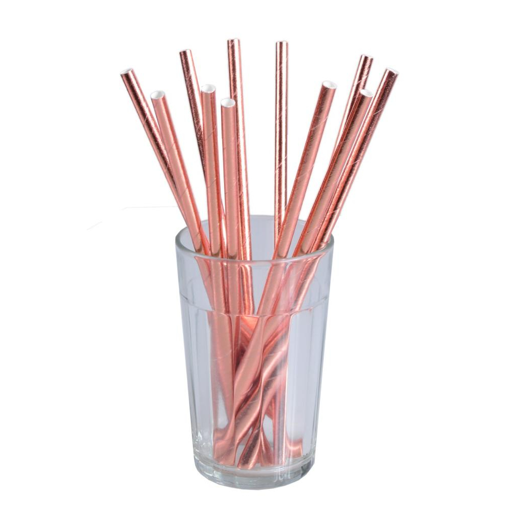 20 Canudos de Papel Metalizados / Perolados / Holográfico - Diversas Cores