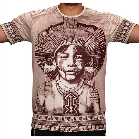 Camiseta Indiana Poranga Índios Floresta Tupi Guarani