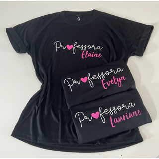 Camiseta Professora Nome personalizado em Oferta na Shopee