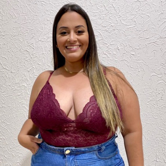 Cropped de Renda Plus Size Top Plus Size Sem Bojo com Forro em Oferta na Shopee