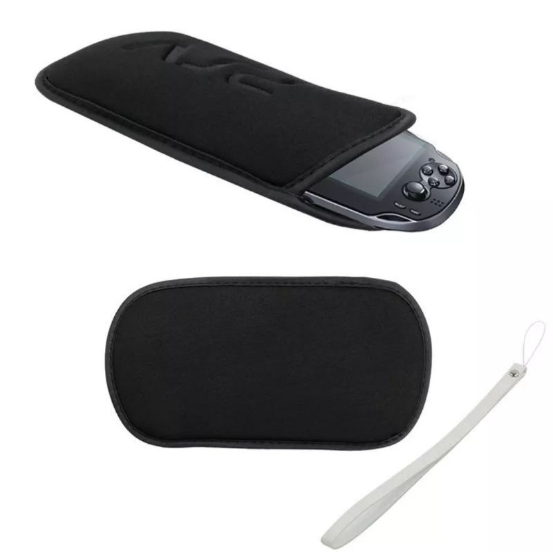 Capa Estojo Bolsa + Alça correia de mão para PS Vita Fat e Slim, serve para ambos os modelos