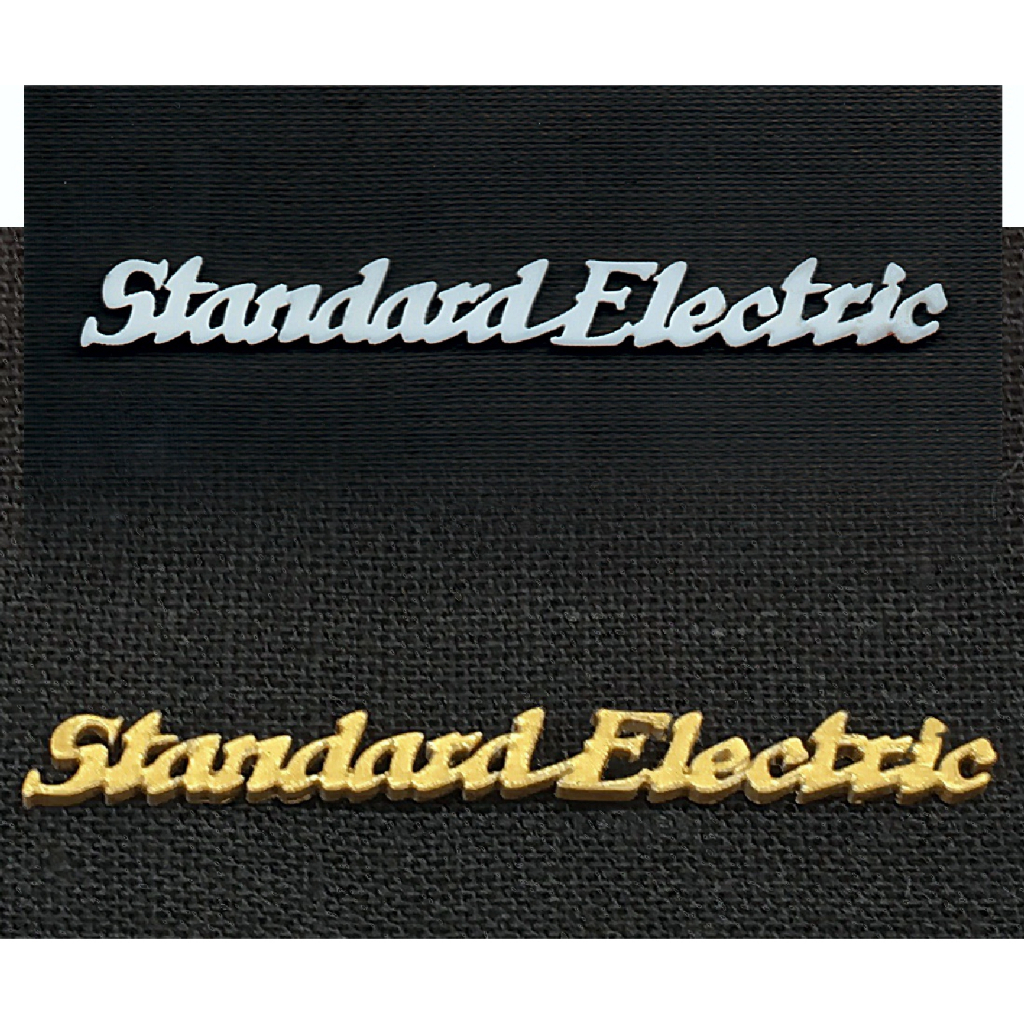 Standard Electric - Logomarca/emblema 3D p/ som e rádios antigos