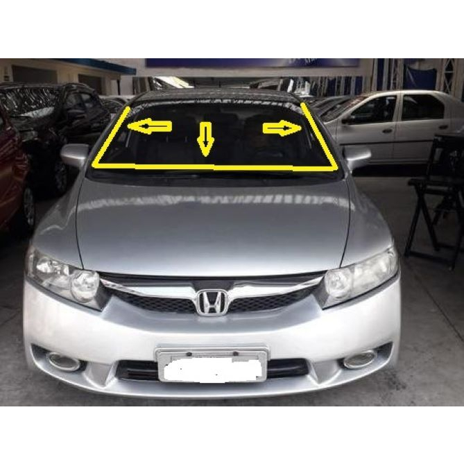 Kit - Acabamento Para-brisa Honda New-Civic 2007 A 2012