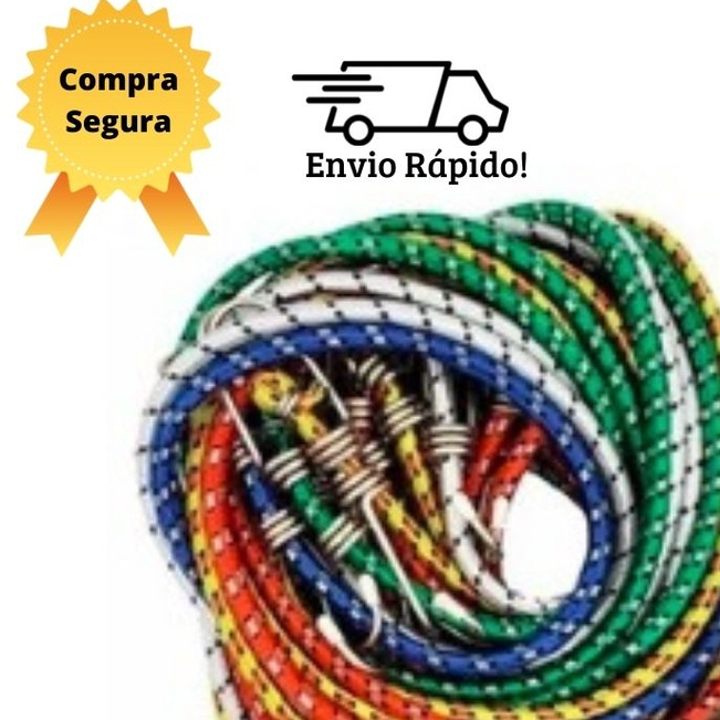 Elástico Bagageiro Extensor 2m Gancho Ponta Metal