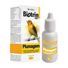 suplemento Biotrin Vet - Plumagem - 20ml vitamina passaros