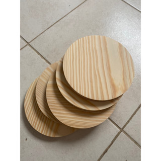 10 Peças Placa Redonda 20cm Sousplat Disco Madeira Pinus