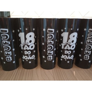 kit 30 Copos personalizados 18 anos arte frente e verso em Oferta na Shopee