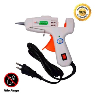 Pistola de Cola Quente Botão Liga e Desliga, Bivolt, Para Cola Fina, a Unidade. em Oferta na Shopee