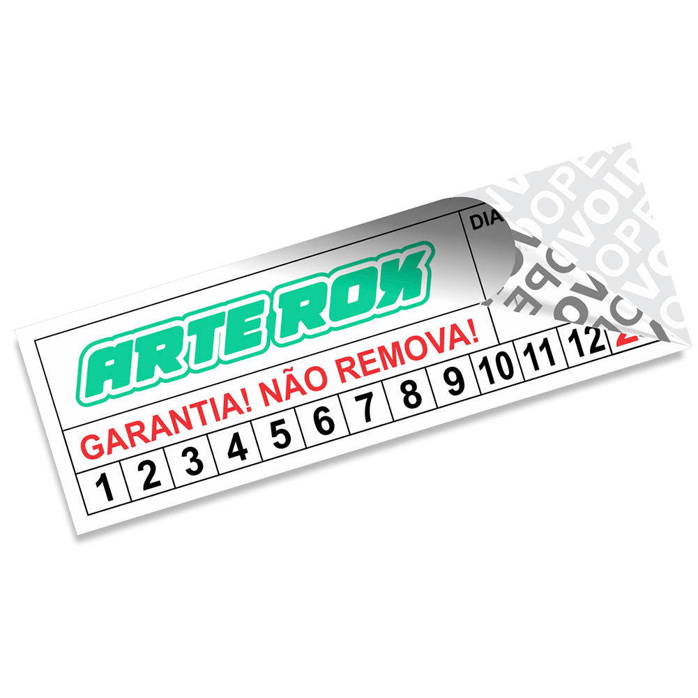 Lacre Void Branco 3x1 Cm Etiqueta Selo de Garantia Lacre de Segurança Personalizado