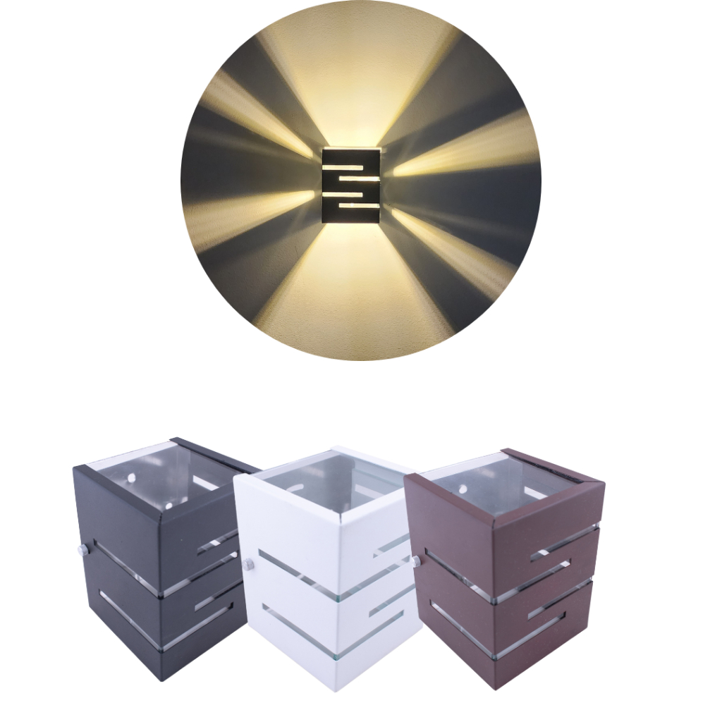 Arandela Externa  2 Focos E Frisos Parede Muro Ar1015 em Oferta na Shopee