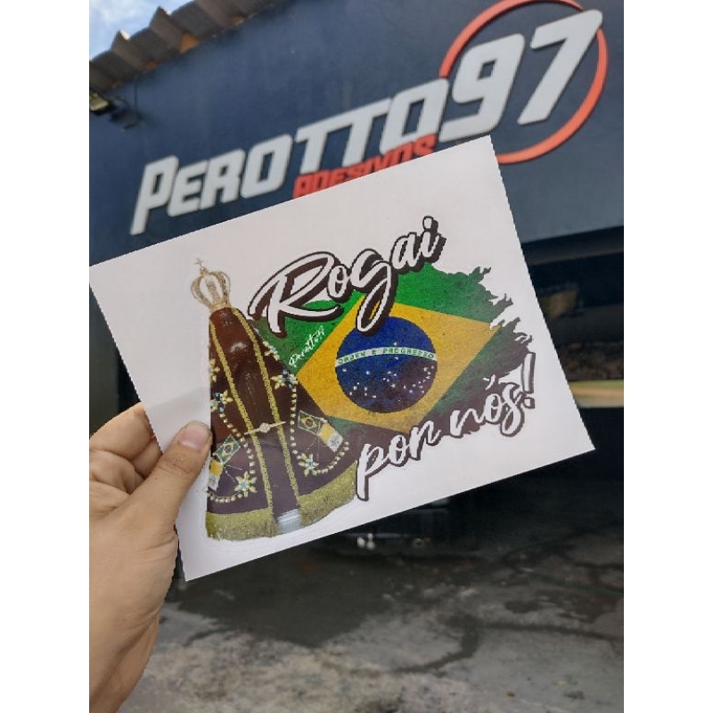 Adesivo impressão digital 20x16 Rogai por nós exclusivo em Oferta na Shopee