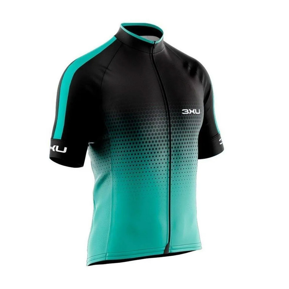 Camiseta Masculina Ciclismo Refactor 3xu Huracan Azul Manga Curta Bike Uv+ - SSX Multicoisas