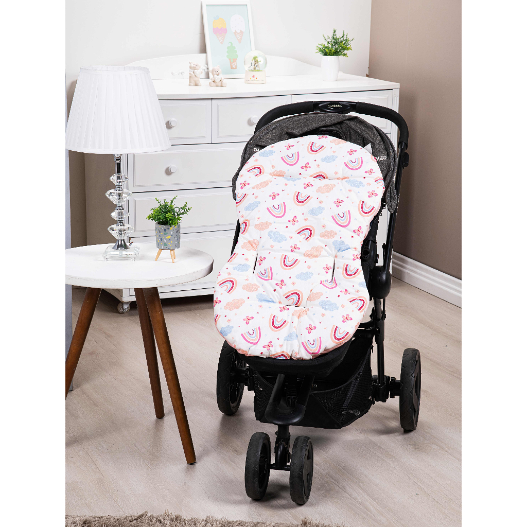 Colchonete para Carrinho de Bebe super macio Arco Iris