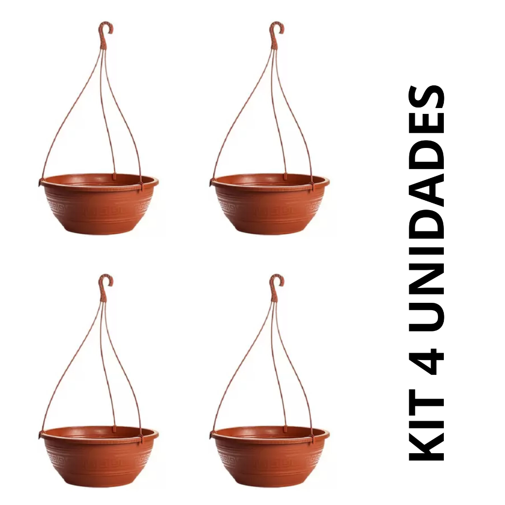 KIT COM 4 VASOS CUIA DE 7L COM HASTE