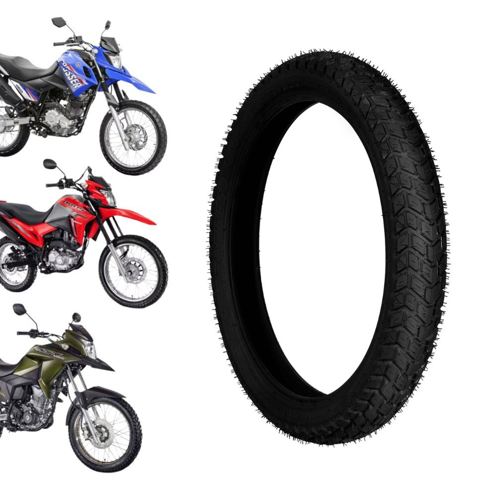 Pneu Dianteiro Pro Tork Moto Nxr Bros 125 150 160 Crosser 150 Xre 190 E Xre 300 90/90-19 Preto