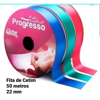 Fita Cetim CF005 22mm Rolo com 50 Metros Progresso