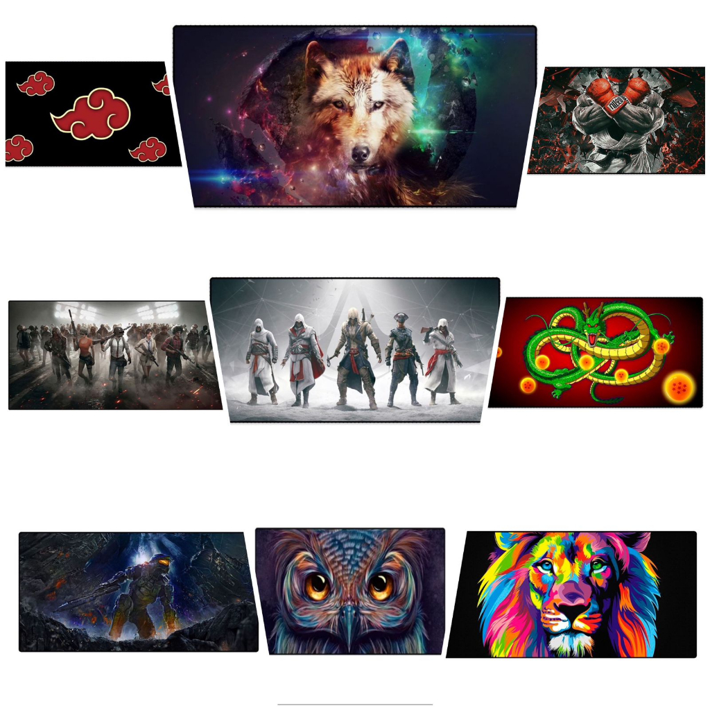 Mouse Pad Gamer Extra Grande XL 70 x 35 cm 3 mm espessura DIVERSOS MODELOS