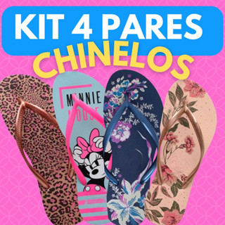 Chinelo Feminino | 4 Chinelos Femininos Sandálias Rasteiras Solado Macio