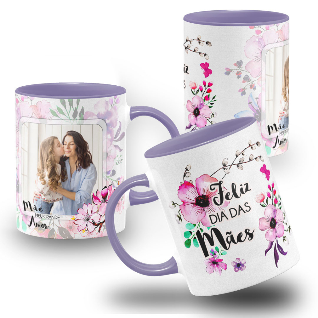 Caneca com Foto Feliz dia das Mães