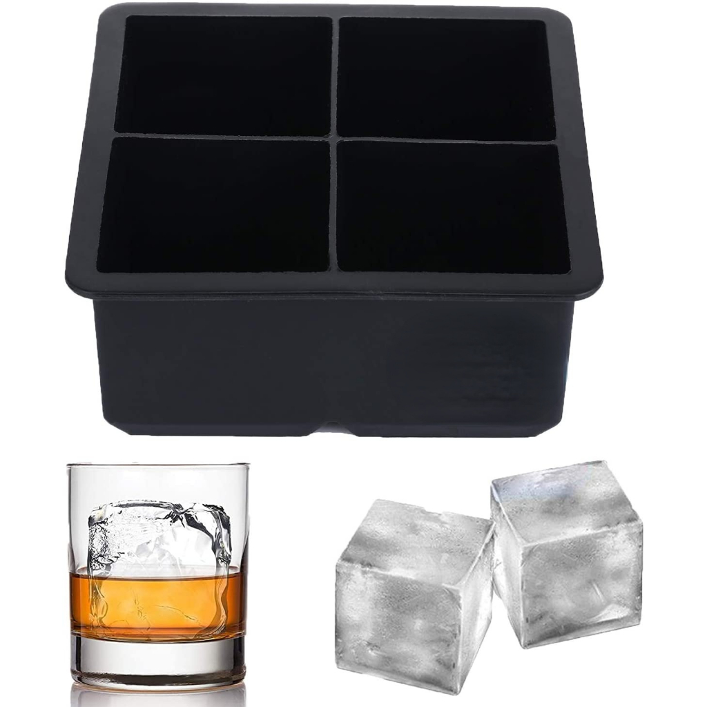 Forma De Silicone 4 Gelo Cubo Grande 4,8cm em Oferta na Shopee