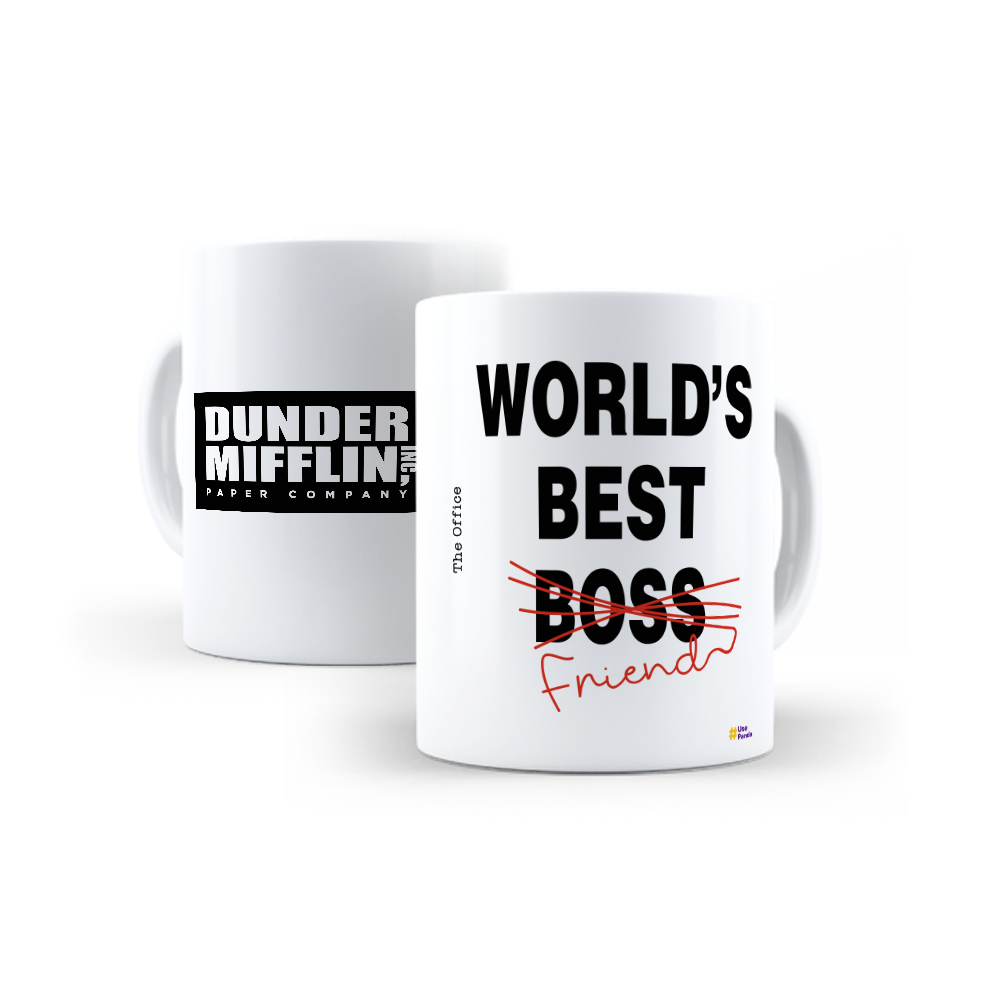 Caneca World Best Boss Friend The Office Dunder Mifflin