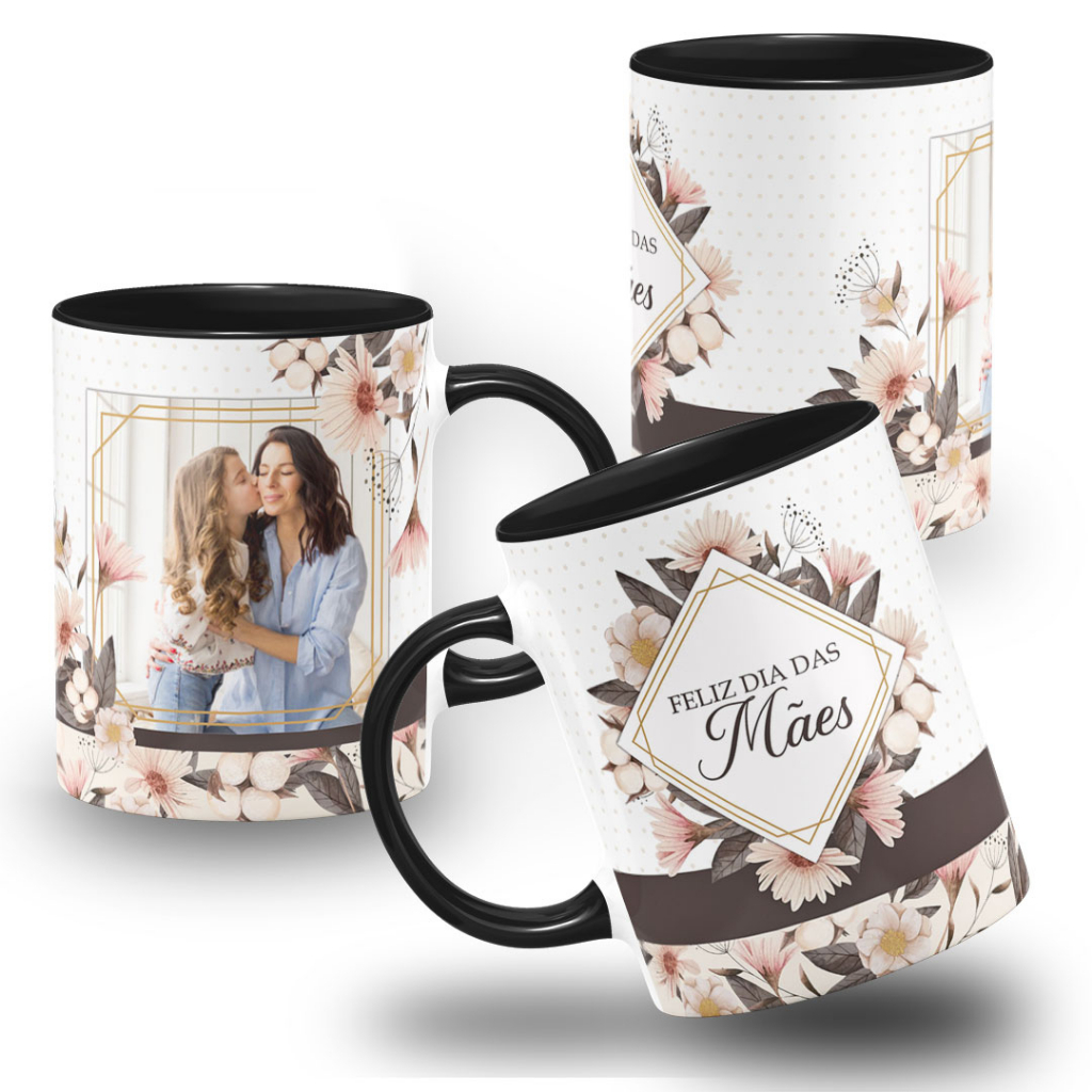 Caneca Com Foto Feliz dia das Mães Personalizada