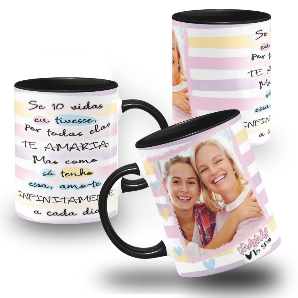 Caneca Mãe Gratidão Amo-te Infinitamente a Cada Dia