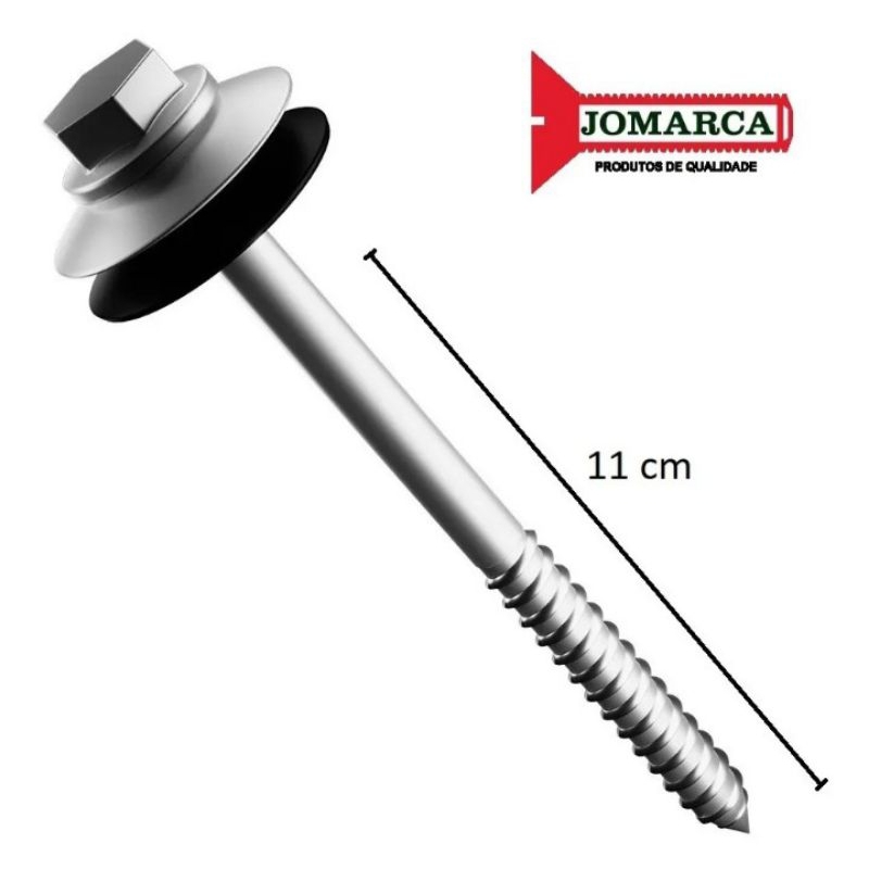 1 PARAFUSO 5/16 X 110mm COM KIT  COMPLETO DE VEDAÇÃO PARA TELHA