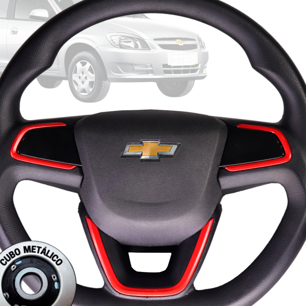 Direção Esportiva Novo Onix Vermelho Celta Prisma Classic/Wind/Super/Wagon/Millenium/Spirit/Omega