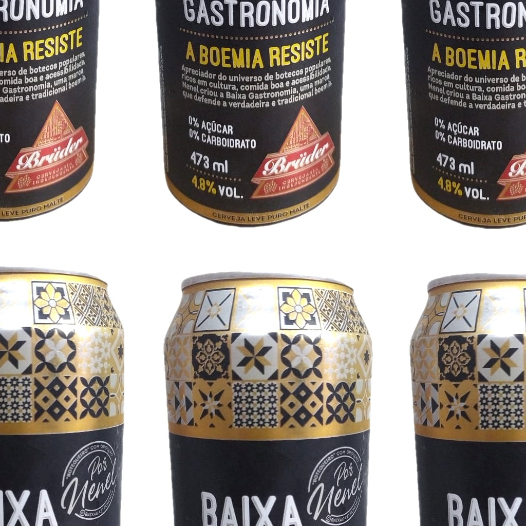 Cerveja Artesanal Bruder Baixa Gastronomia Zero Carboidrato Zero Açúcar C/ 10 Unid