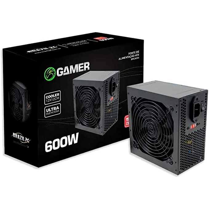 Fonte Atx 600W Real 24 Pinos