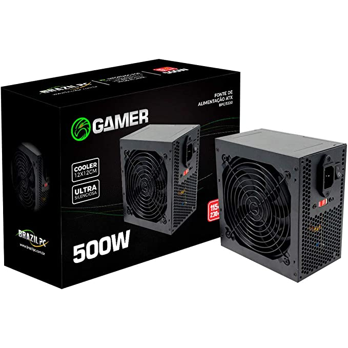 Fonte Atx 500w Real Brazilpc Bpc/5330-b 24 Pinos
