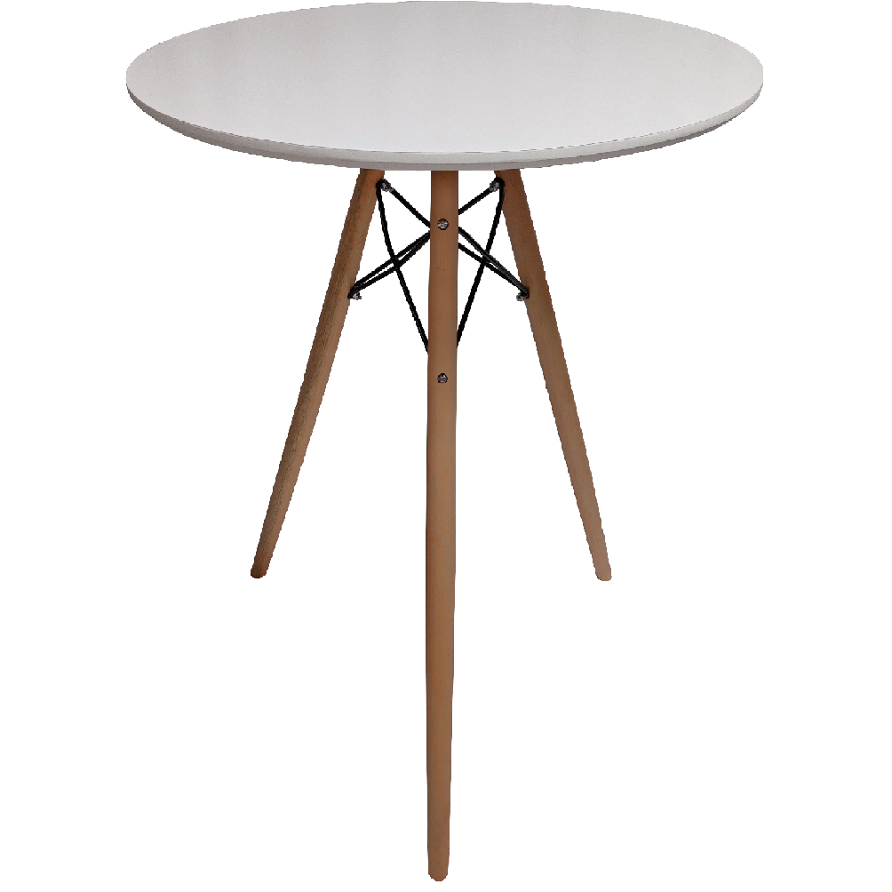 Mesa Bistrô Bar 60cm Tampo MDF Circular Base Eiffel Reforçada Tripé Barzinho Redonda Diâmetro