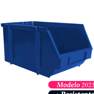 Gaveteiro 05 Com Trava Preto - Caixa Bin Organizadora Parafuso Empilhável Fechado Azul em Oferta na Shopee