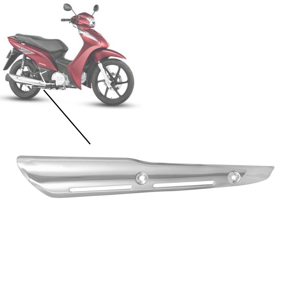 Proteção De Escapamento Protetor Escape Pro Tork Moto Honda Biz 125 2006 Até 2010 Modelo Original
