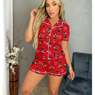PIJAMA FEMININO ESTAMPADO MININIE SUBLIMAÇÃO