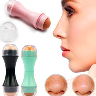 Rolo Facial Anti Oleosidade do Rosto com pedra vulcânica reutilizável