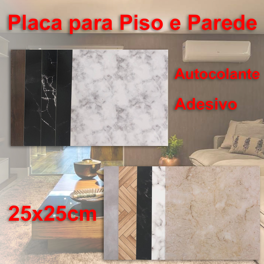 10 Placas 3d Revestimento De Parede Auto Adesivo Marmore 25x25cm Promoção em Oferta na Shopee